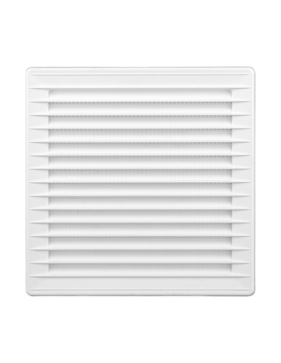 2 grille d'aération carrée encastrée ø 100mm avec moustiquaire 170x170x10mm abs blanc