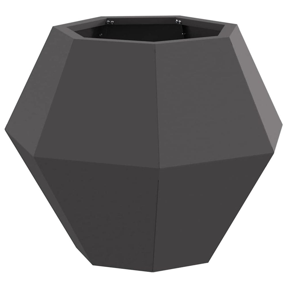 Jardinière d'extérieur noir 50 x 50 x 40 cm acier