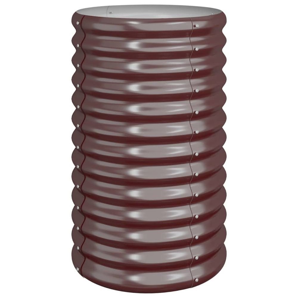 Jardinière d'extérieur de jardin acier galvanisé 40x40x68 cm marron