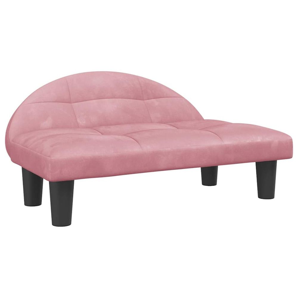 Lit pour chien rose 70x52x30 cm velours
