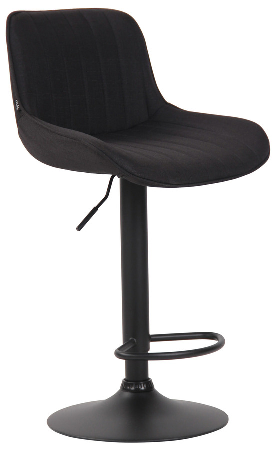 Tabouret de bar lentini tissu noir