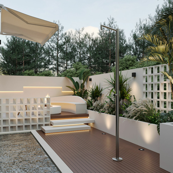 Pomme de douche mono en acier inoxydable 316l sined