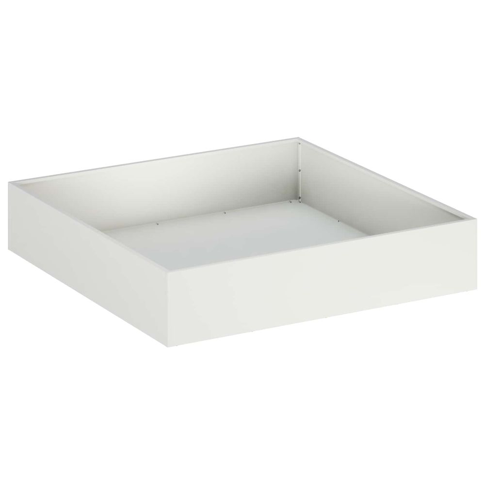 Cache-pot de jardin blanc 80 x 80 x 20 cm acier laminé à froid