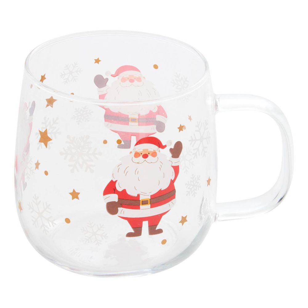 Mug en verre père noël