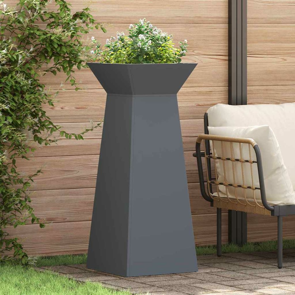 Jardinière à pilier 2 pcs anthracite 40 x 40 x 100 cm