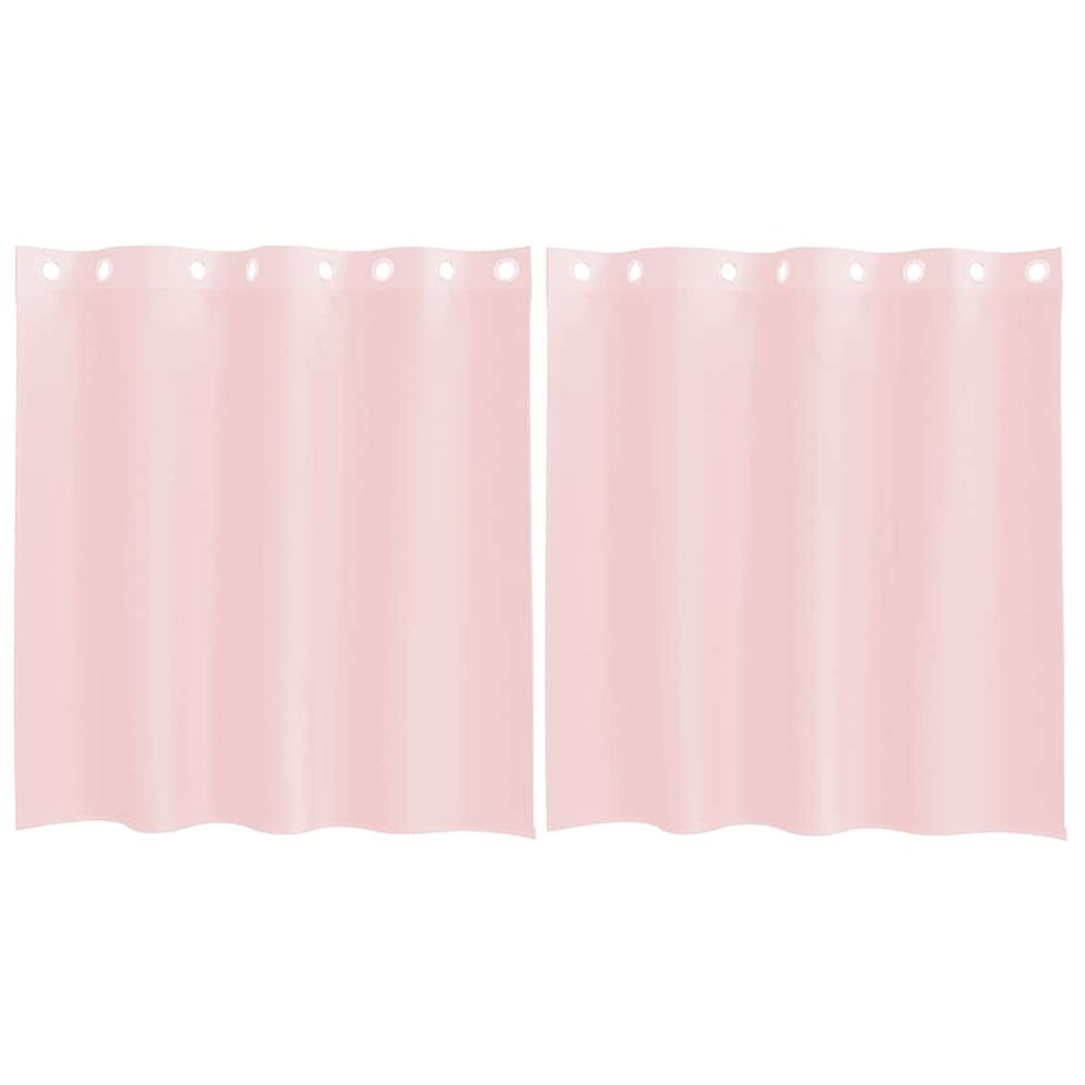 Rideaux en voile avec œillets 2 pcs rose clair 140x140 cm
