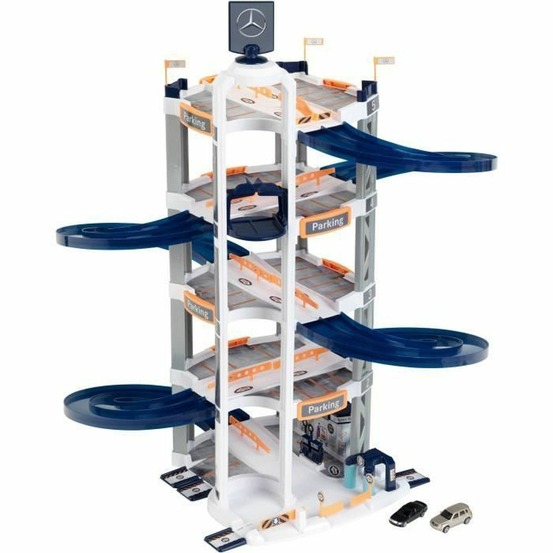 Garage mercedes-benz 5 niveaux avec deux petites voitures