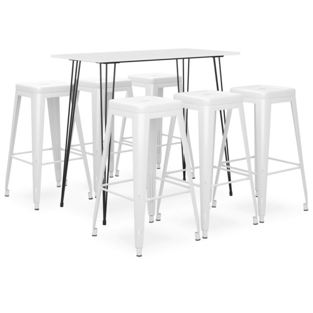 Ensemble de bar 7 pcs blanc