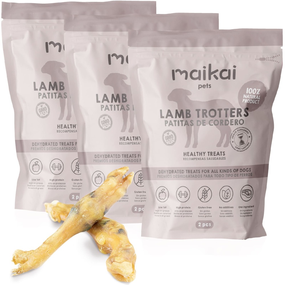 Pieds d’agneau séchés (lot de 3 x 2pcs) – friandises naturelles pour chien
