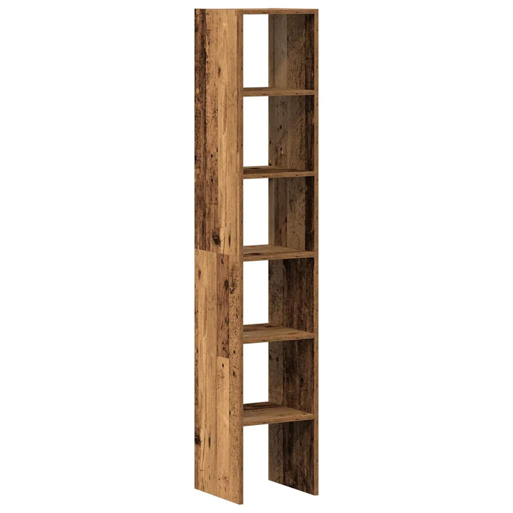 Bibliothèques 2 pcs empilable vieux bois bois d'ingénierie