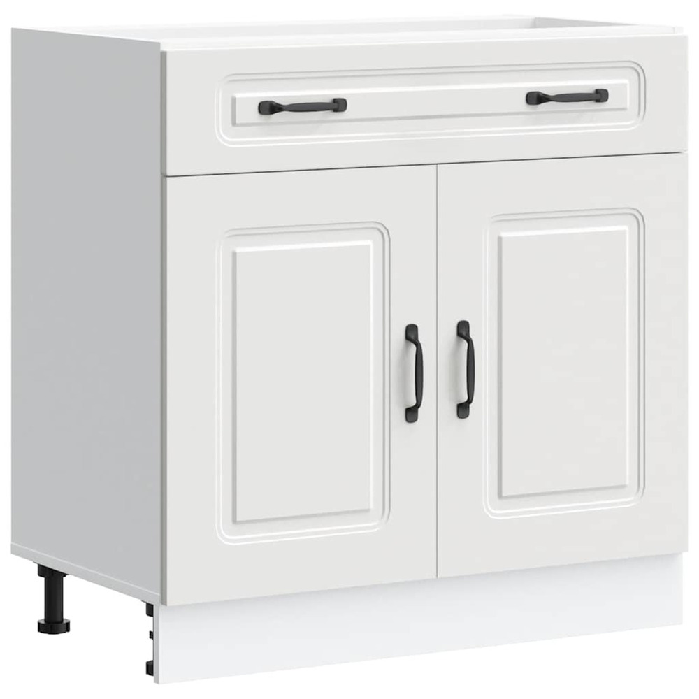 Armoire de cuisine kalmar blanc bois d'ingénierie