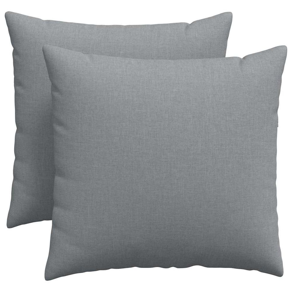 Coussins de canapé 2 pc tissu gris clair 50 x 50 cm