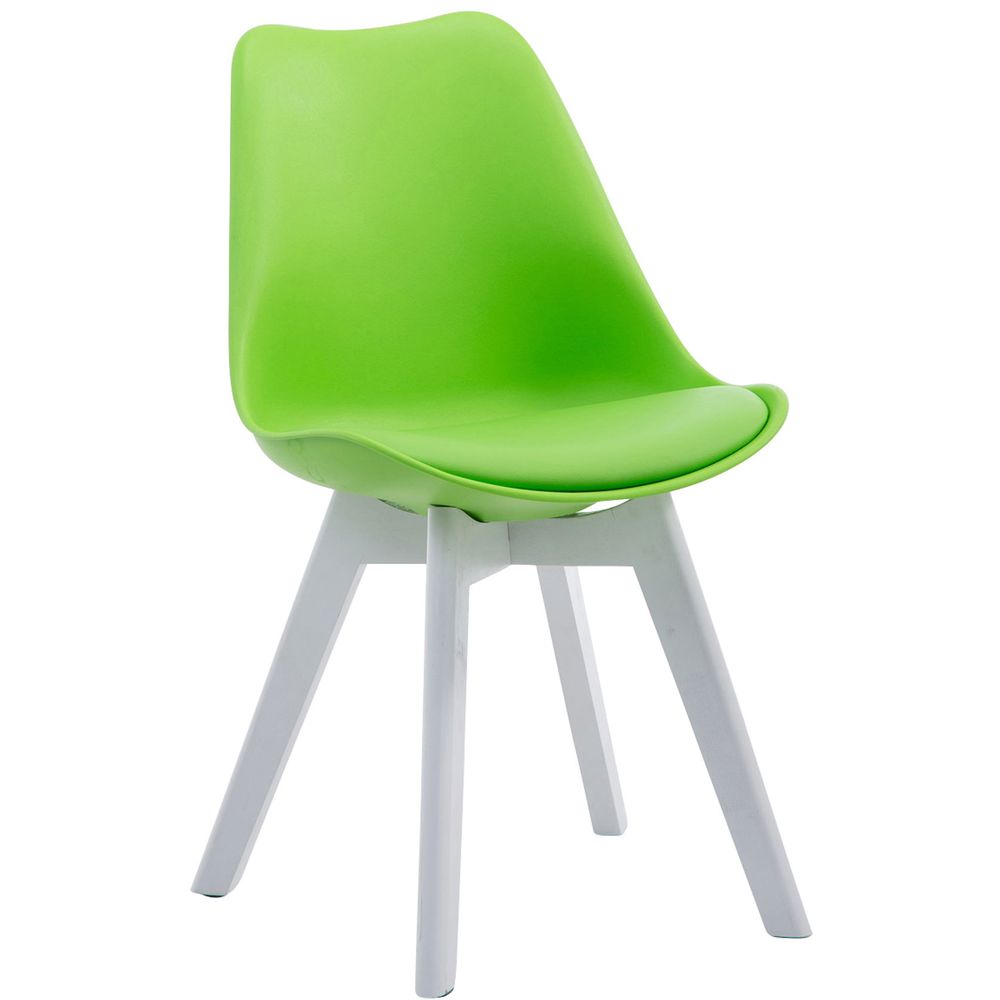 Chaise visiteur borneo v2 simili cuir blanc