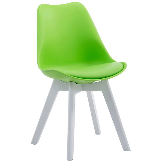 Chaise visiteur borneo v2 simili cuir blanc