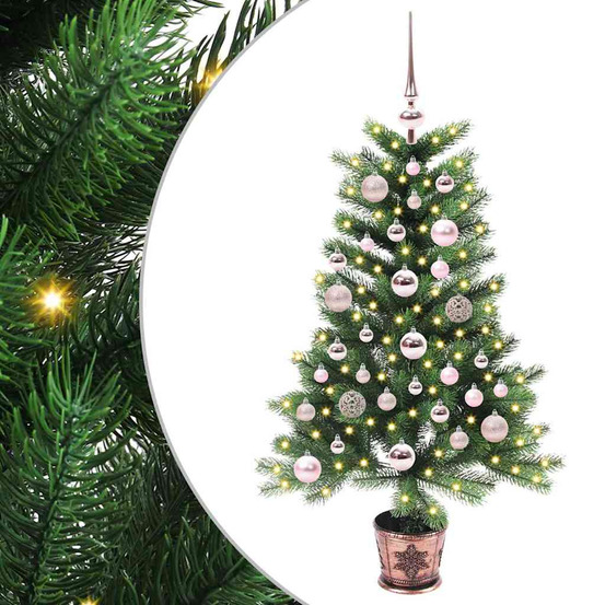 Sapin de noël avec 150 led avec support vert 90 cm pe