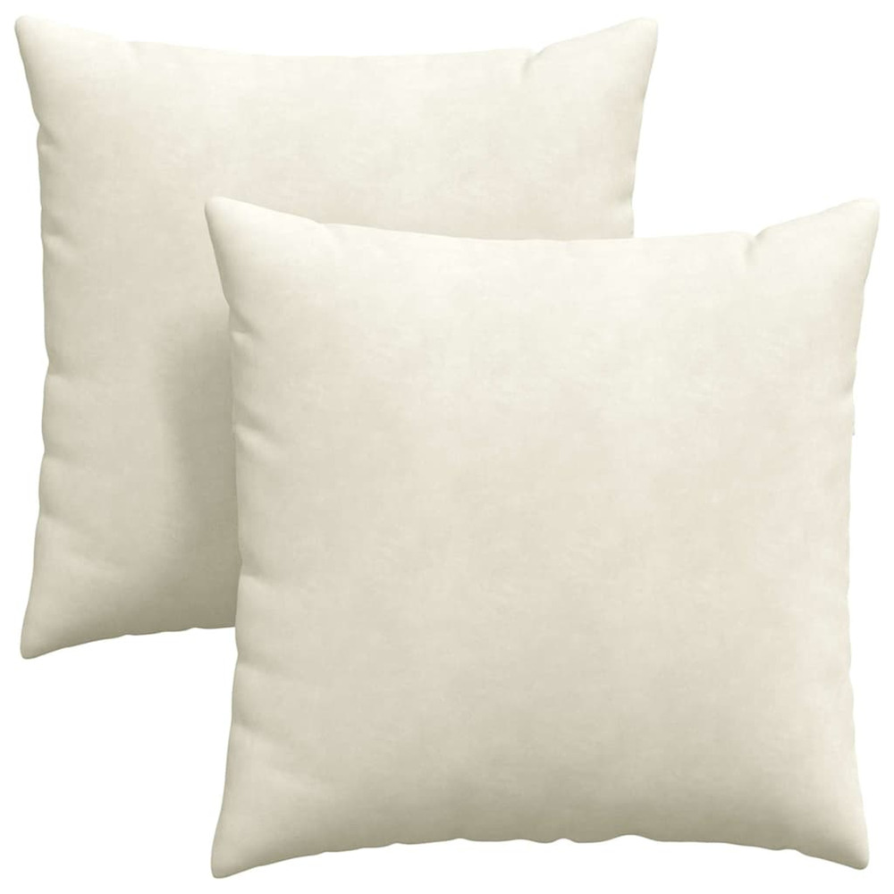 Coussins de canapé 2 pcs crème 60 x 60 cm