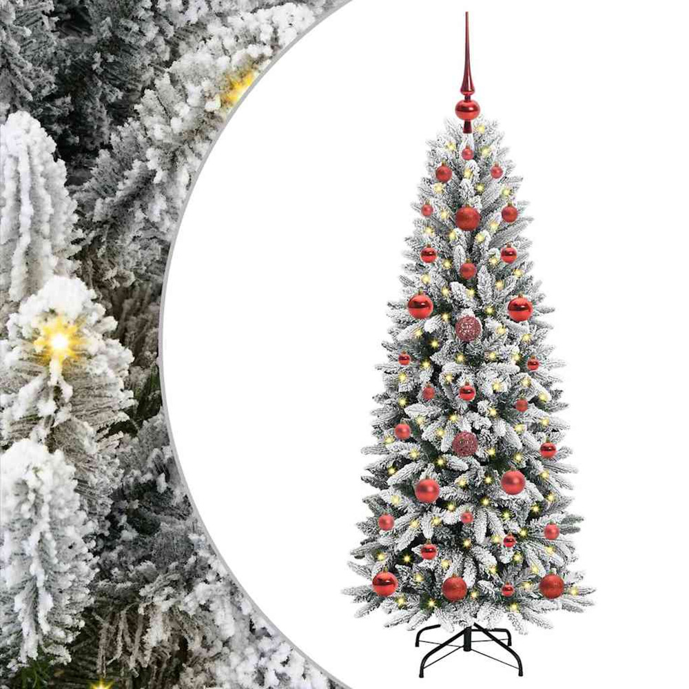 Sapin de noël artificiel avec 150 led avec support blanc 120 cm