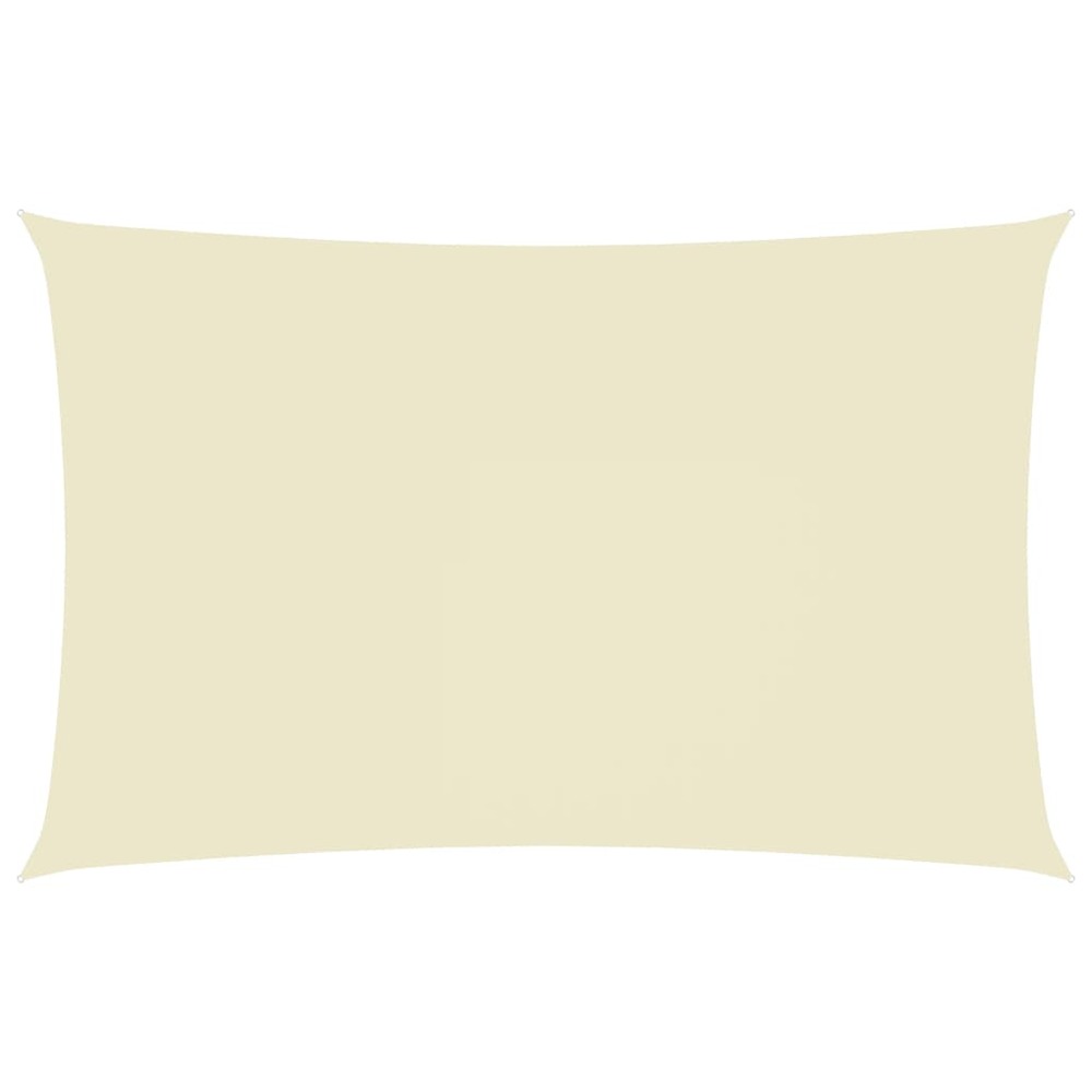 Voile toile d'ombrage parasol tissu oxford rectangulaire 4 x 7 m crème