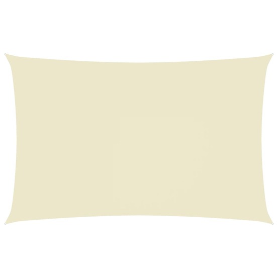 Voile toile d'ombrage parasol tissu oxford rectangulaire 4 x 7 m crème