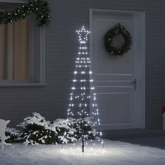 Sapin de noël led conique en fer pour jardin et salon blanc froid 250 cm