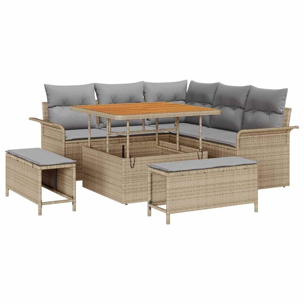 Ensemble de canapé de jardin 8 pc 7-nombre de places