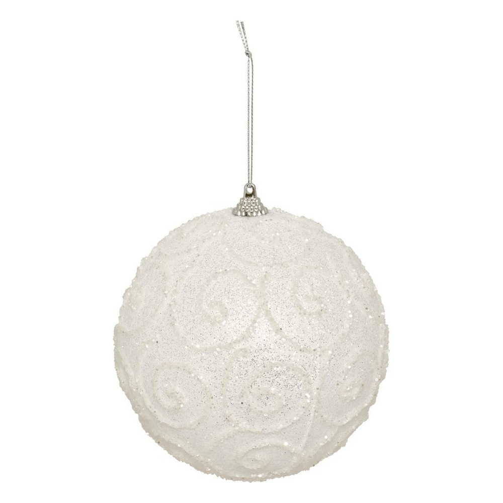 Boule polystyrène paillette d.12cm bleu