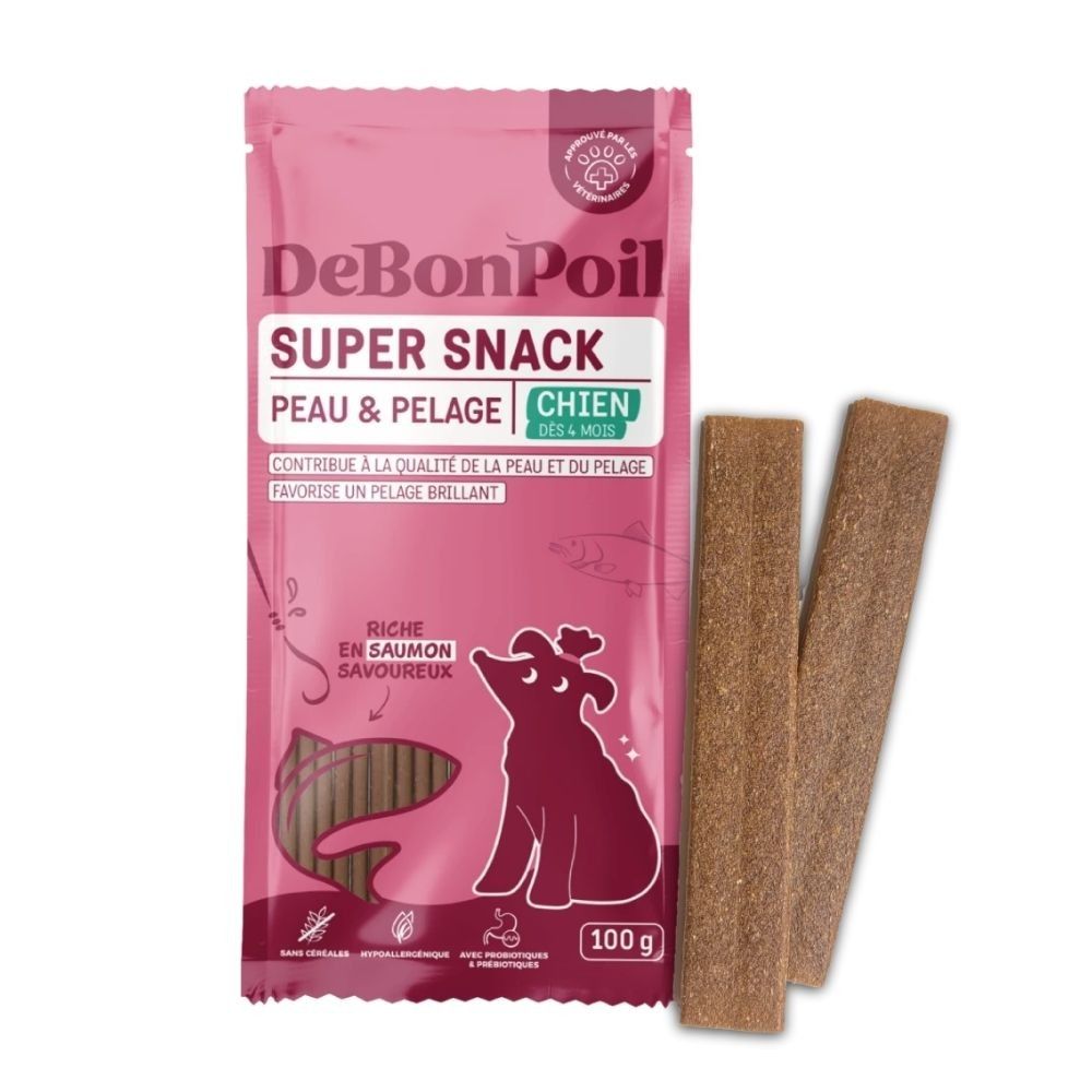 Super snack peau & pelage debonpoil - friandise chien 100 g 100 g