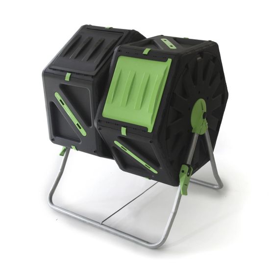 Composteur à tambour, 2 compartiments, 70 litres chacun