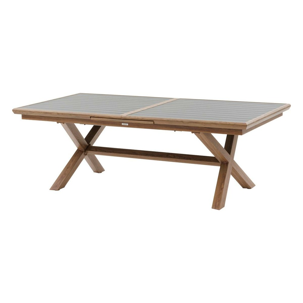 Table de jardin extensible axiome graphite & honey 10 places en aluminium