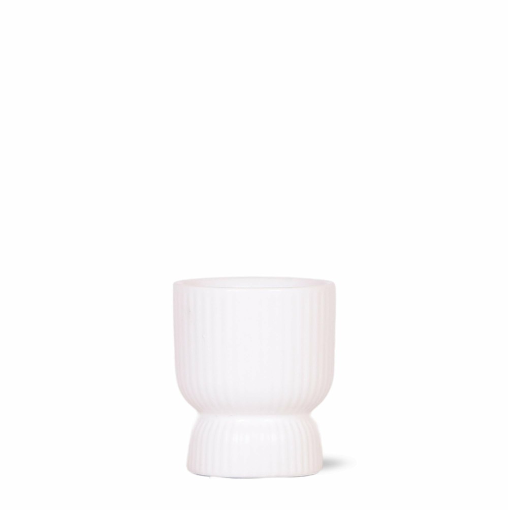 Pot décoratif diabolo blanc