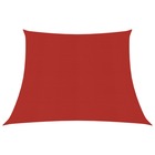 Voile toile d'ombrage parasol 160 g/m² pehd 4/5 x 3 m rouge