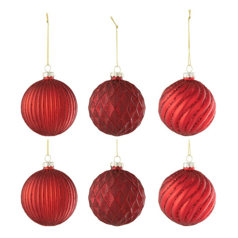 Lot de 6 boules de noël 