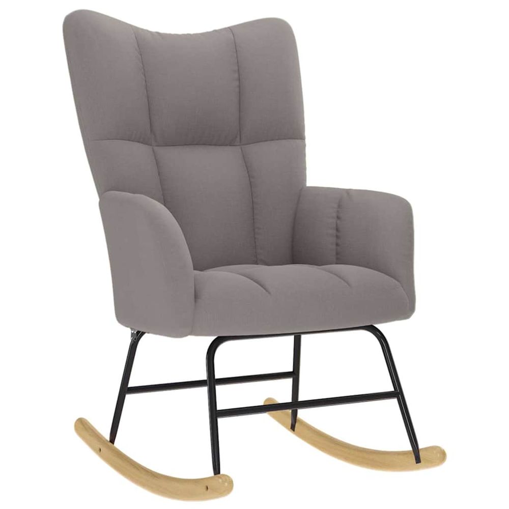 Chaise à bascule taupe tissu
