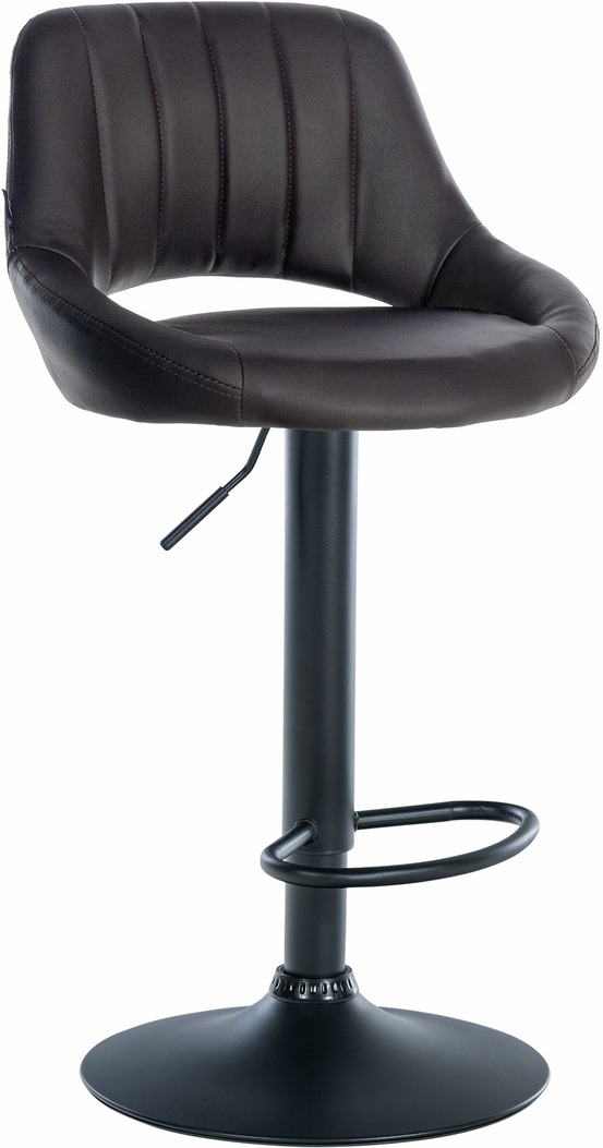 Tabouret de bar milet simili cuir noir