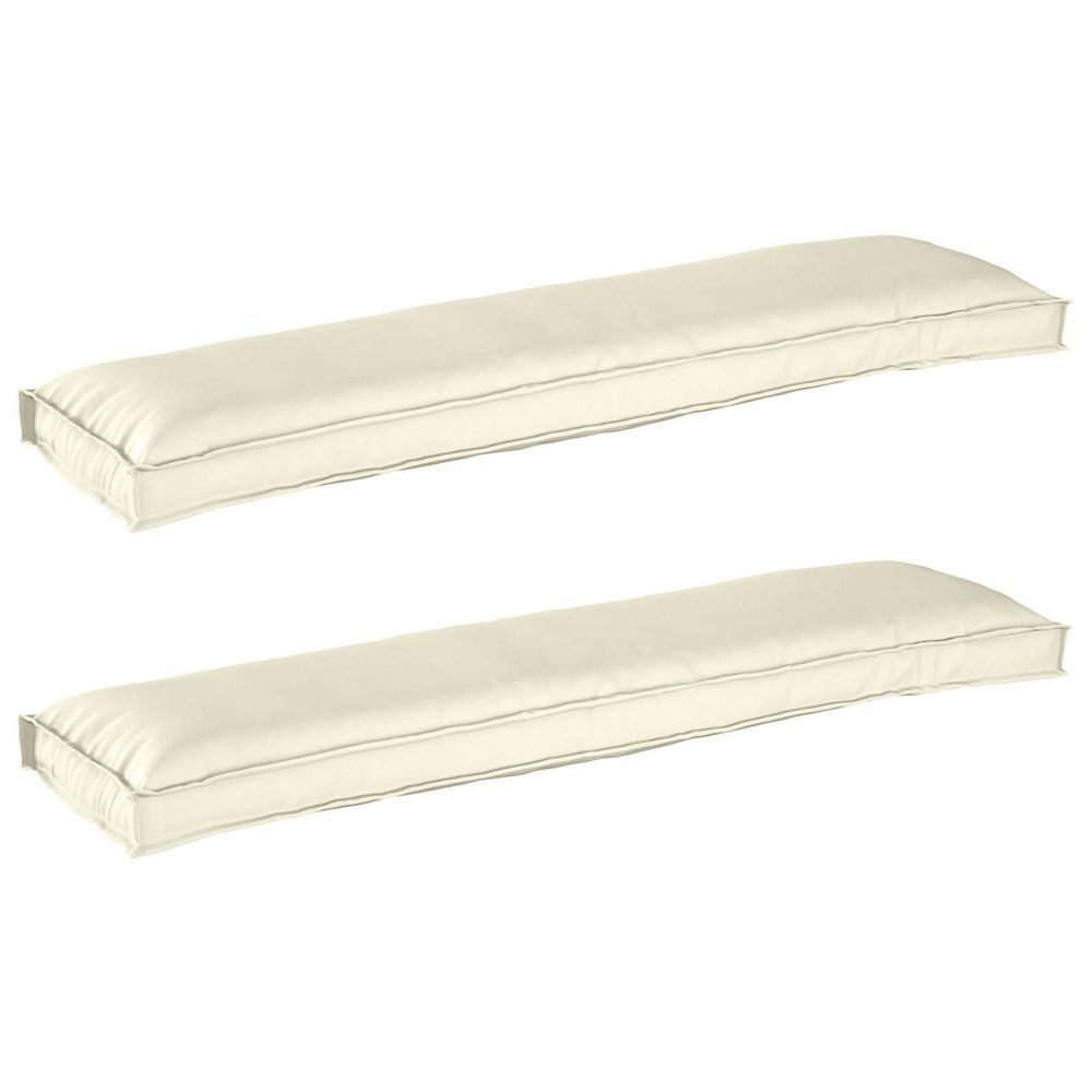 Set de coussins de palette 2 pc tissu oxford crème