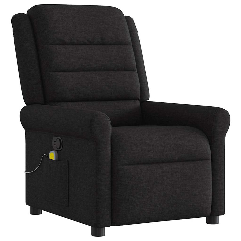 Fauteuil de massage inclinable noir tissu