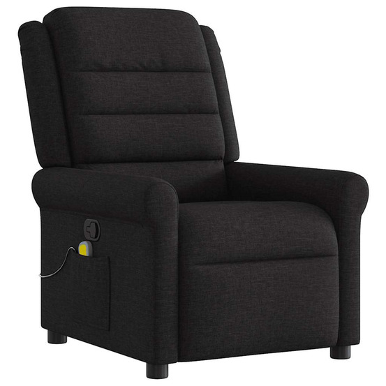 Fauteuil de massage inclinable noir tissu