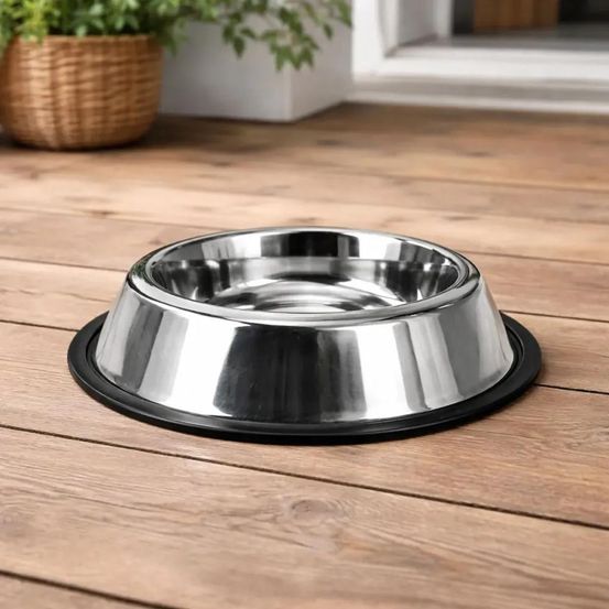 Gamelle pour chiens acier inoxydable 33,5 x 7 cm 1,7l