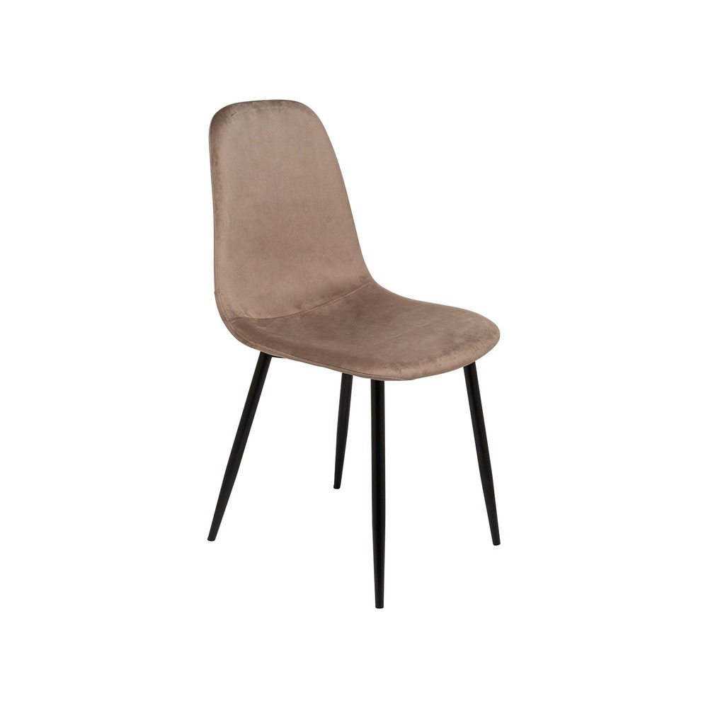 Chaise arter, fauteuil recouvert de velours, chaise de salle à manger rembourrée, siège de réunion, 45x56h87 cm, gris tourterelle