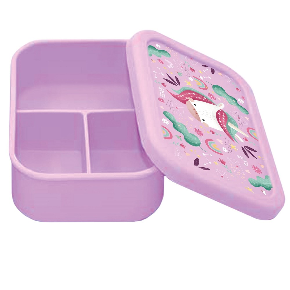 Boîte à lunch en silicone sparkly la licorne