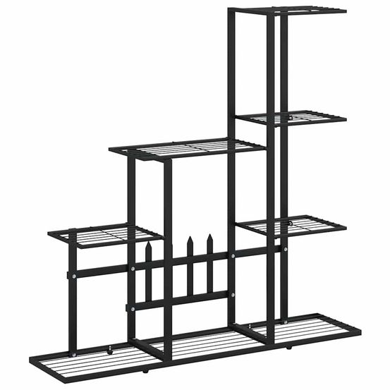 Support pour plantes 94,5x25x88 cm noir métal
