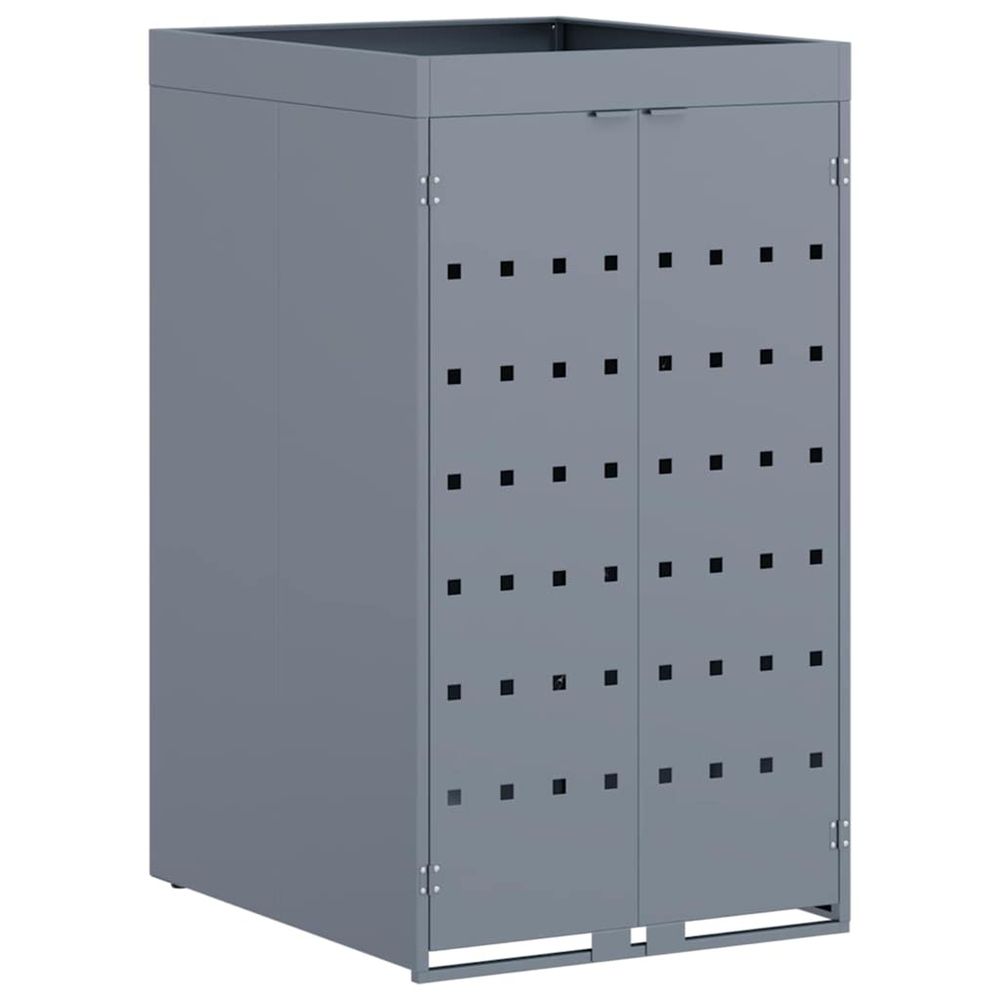 Rangement pour bac à roulettes avec toit de jardinière pour bac unique de 240l