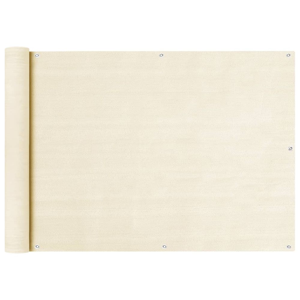 Écran de balcon crème 75x400 cm pehd