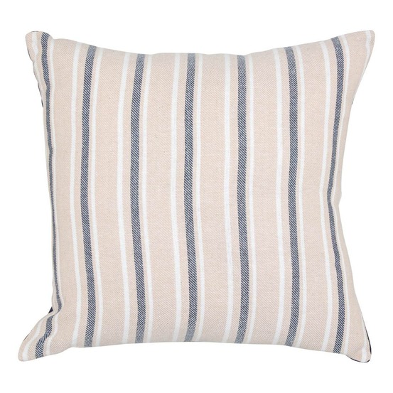 Coussin groove 40x40cm rayé bleu navy