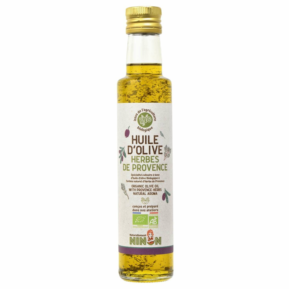 Huile d'olive extra vierge herbes de provence bio - naturellement ninon