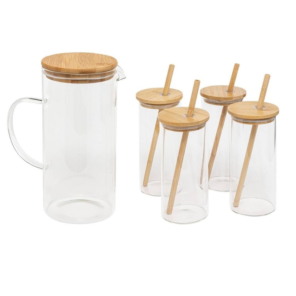 Pichet et 4 verres orangeade