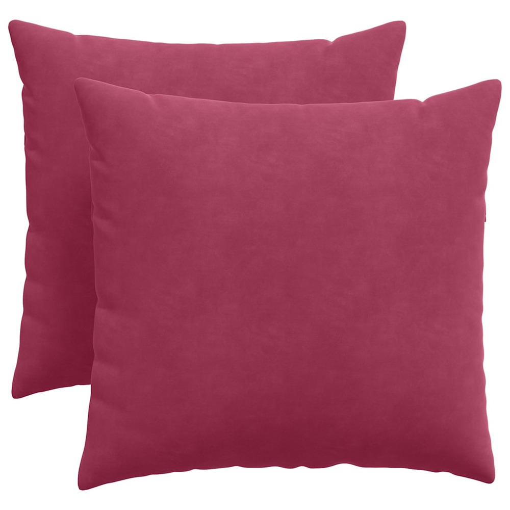 Coussins de canapé 2 pcs bordeaux 50 x 50 cm
