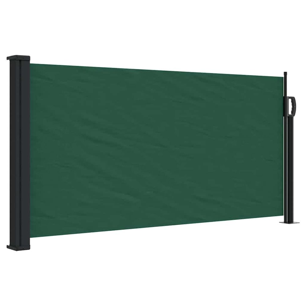 Auvent latéral rétractable vert foncé 100x500 cm