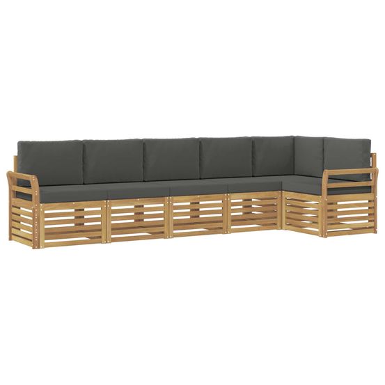 Ensemble de canapés d'extérieur 6 pc blanc et anthracite