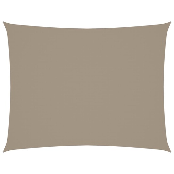 Voile de parasol tissu oxford rectangulaire 4x5 m taupe